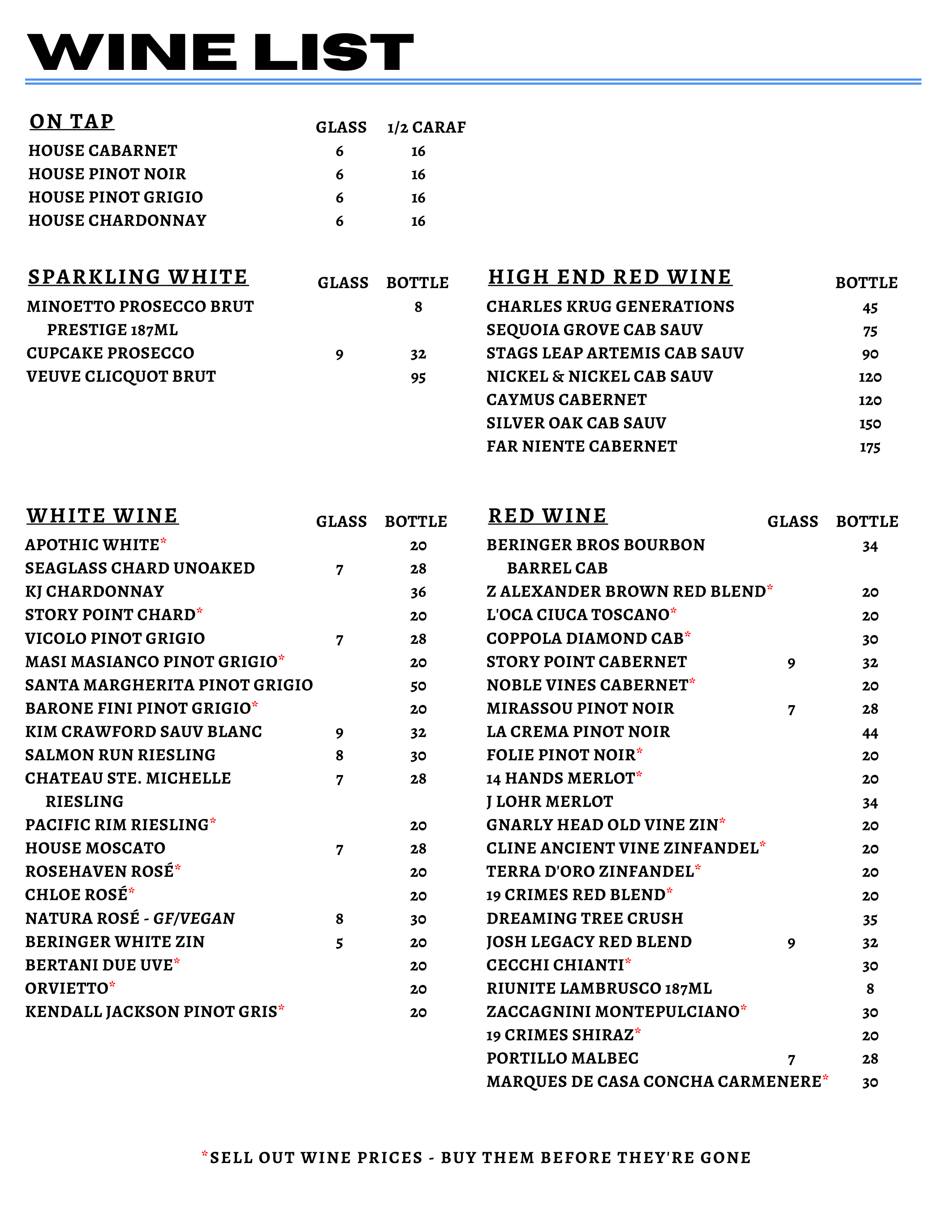 Jammer's Beverage & Dessert List (1)